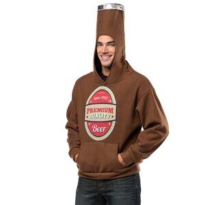HaHa Hoodies Beer Bottle Unisex Costume Hooded Sweatshirt
